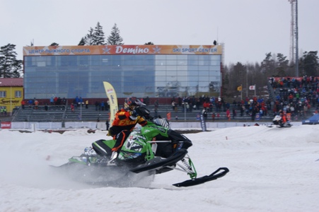 Финал чемпионата Европы по кроссу на снегоходах прошел в Рыбинске