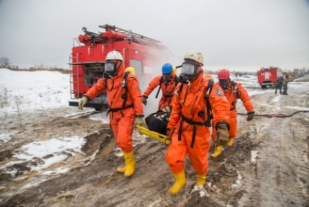 Тульские спасатели ликвидировали техногенную аварию в ходе командно-штабных учений