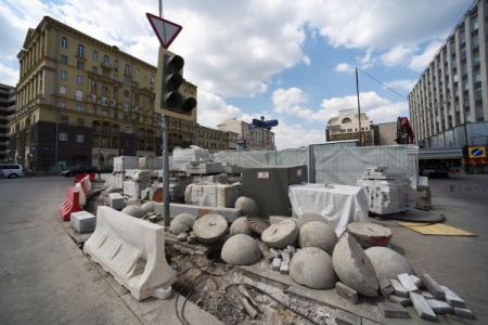 Укладка асфальта в центре Москвы изменит режим работы транспорта