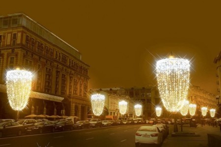 К Новому году на Тверской улице столицы украсят фонари