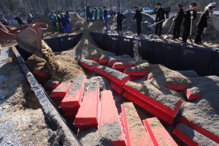 Более 20 красноармейцев перезахоронены в Тульской области