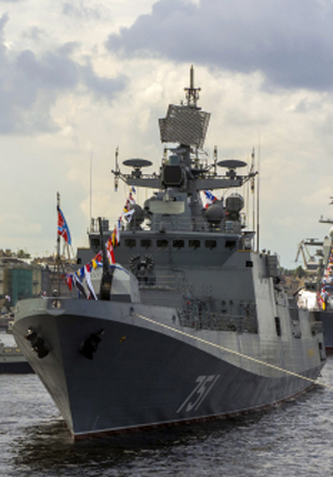 Фрегат "Адмирал Эссен" после боевой вахты в Средиземноморье пришел в Севастополь