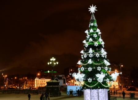 К Новому году в Москве установят 268 елок