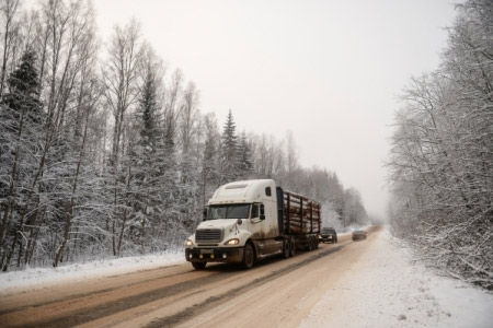 Дорогу из Биробиджана в Хабаровск закрыли для автобусов после метели