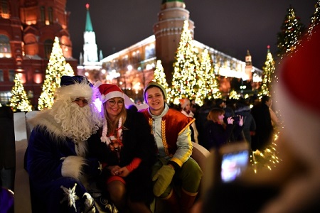 В новогодних праздниках в Москве участвовали 10,5 млн человек