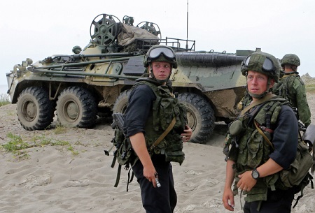 Морпехи в Крыму проводят противодесантное учение с боевой стрельбой