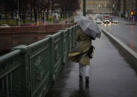 Переменчивая погода с дождем и ветром ожидается в Петербурге и Ленобласти на неделе