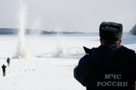 Беспилотники укажут место взрывных работ на Северной Двине в рамках ледохода