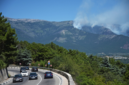 Потушен лесной пожар в горах Крыма