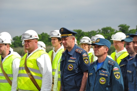 Учения ставропольских спасателей прошли на объекте "Каспийского Трубопроводного Консорциума"