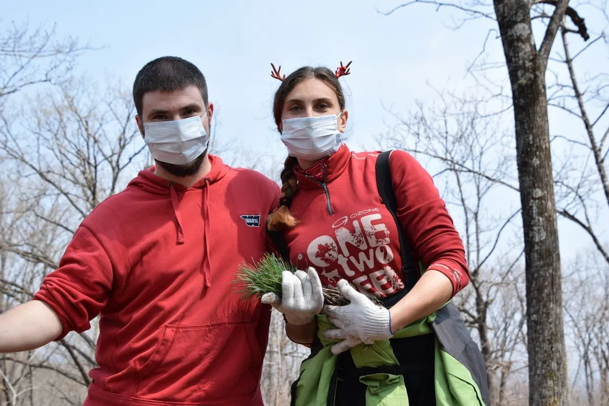 Саженцы кедра высадили в нацпарке "Земля леопарда" в Приморье