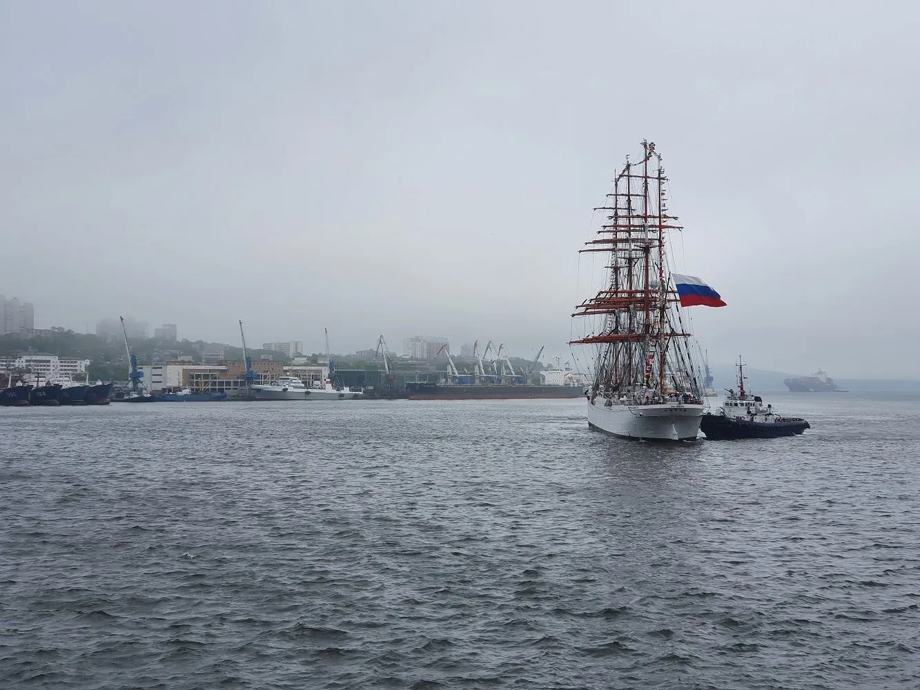 Парусники "Седов" и "Паллада" в финале "кругосветки" зашли во Владивосток