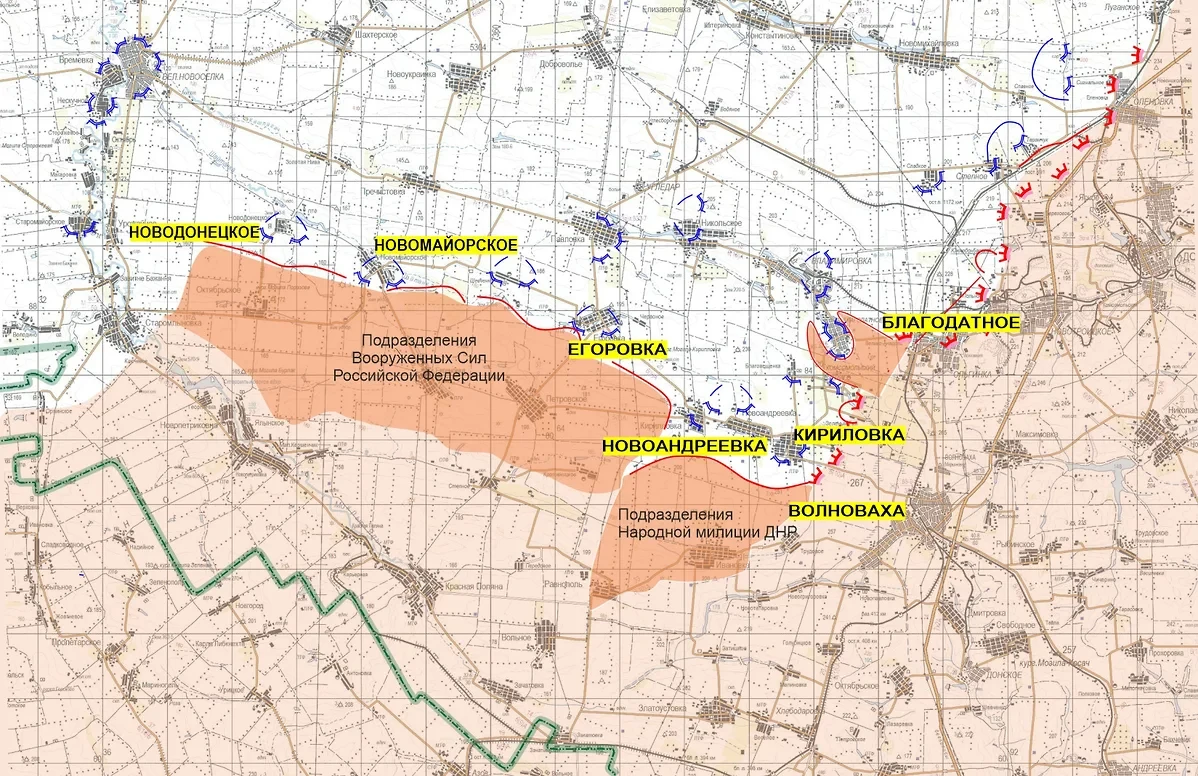 Минобороны РФ впервые опубликовало карту обстановки рядом с Мариуполем -  Россия || Интерфакс Россия
