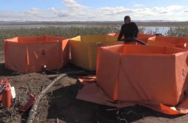 На месте разлива на норильской ТЭЦ-3 завершен сбор водно-топливной смеси