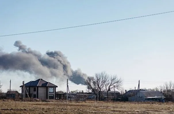 Площадь пожара на курском аэродроме после атаки беспилотника составляет 500 кв. м - власти