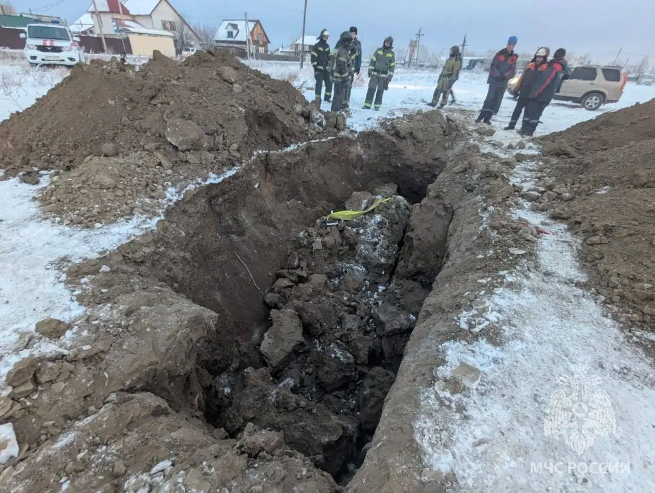 Один человек погиб при обвале грунта в Чите. Фото. © Пресс-служба ГУ МЧС России по Забайкальскому краю