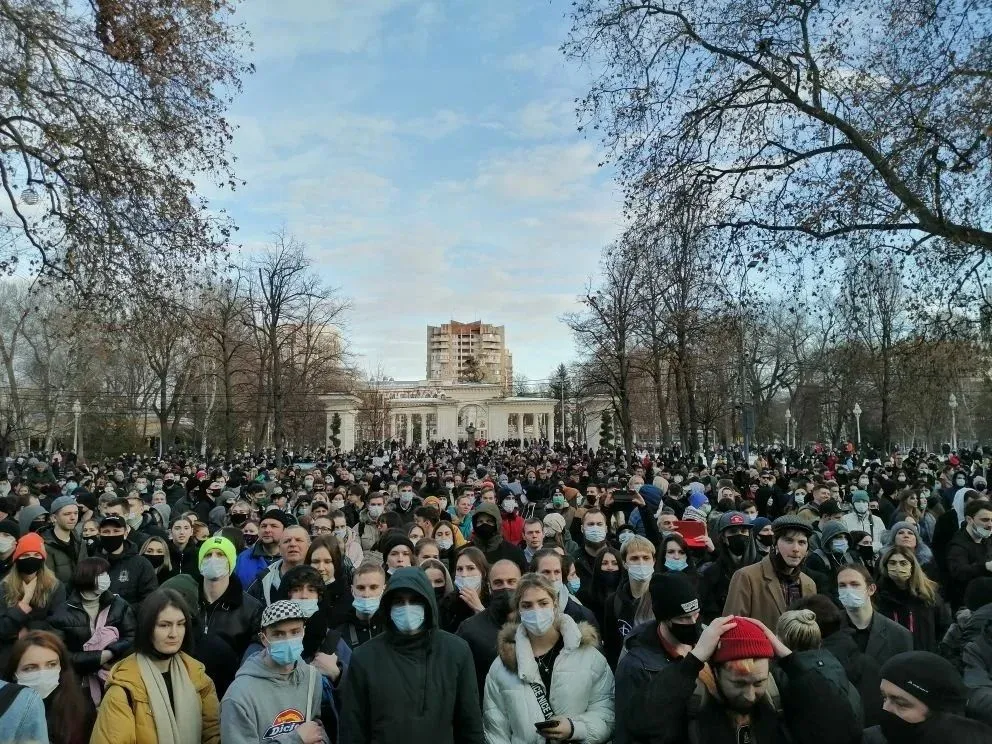 Несанкционированные акции в поддержку Навального прошли в крупных городах Юга и Северного Кавказа