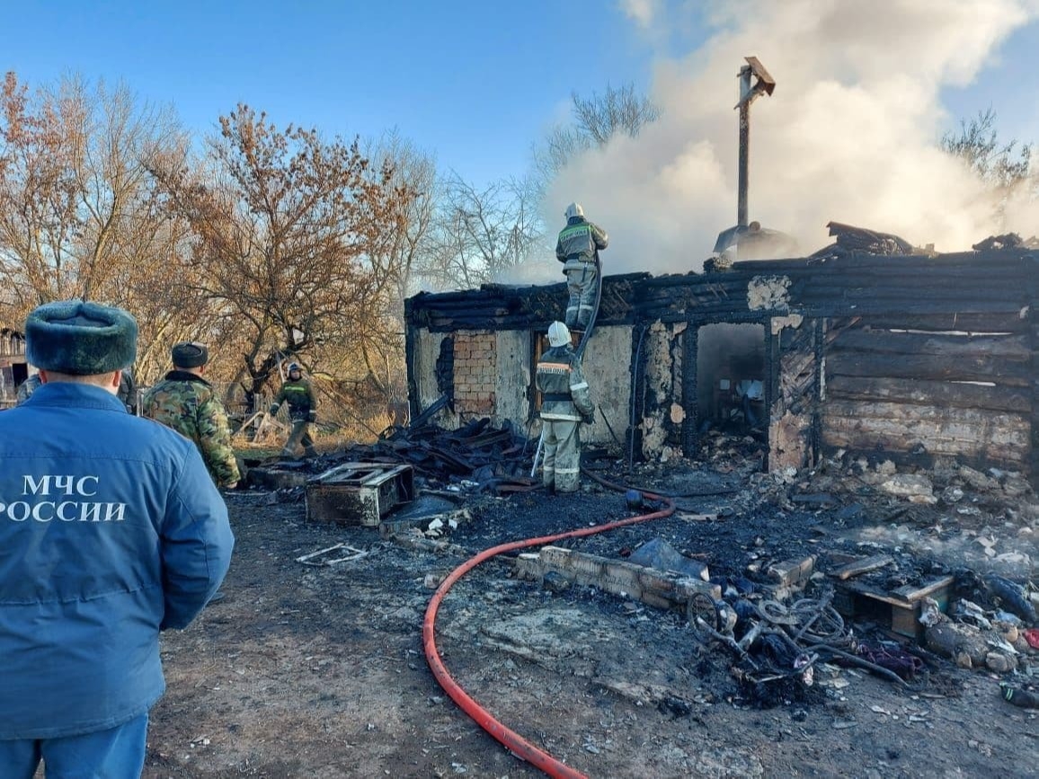 Пожар в Костово Ольховатского района Воронежской области