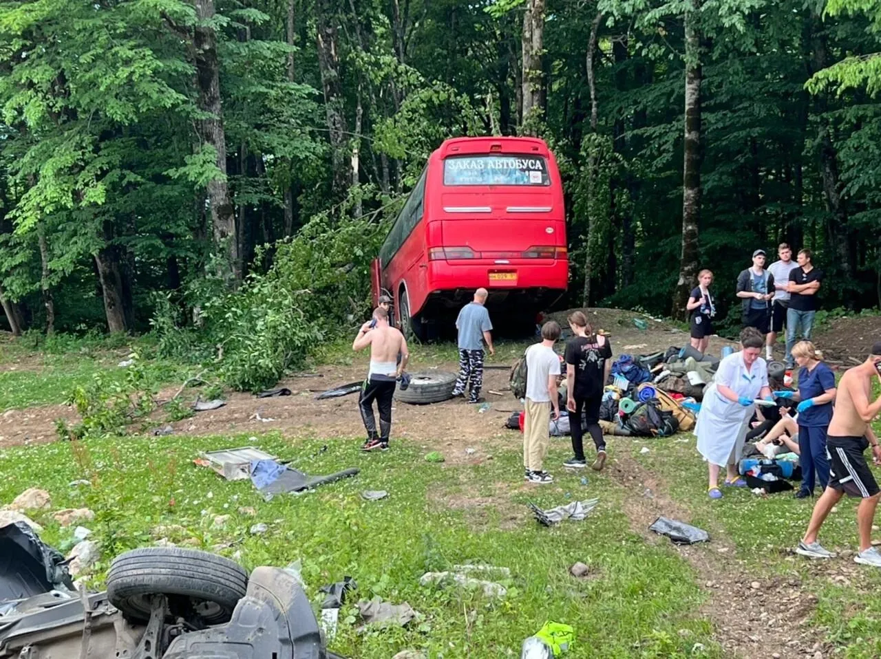 Автобус со студентами попал в ДТП на Кубани