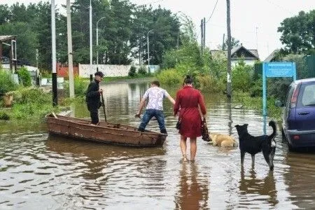 Сотни домов подтопило в одном из сел Забайкалья из-за прорыва дамбы и ливней