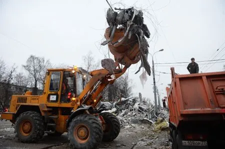 Начался демонтаж комплекса зданий кемеровской "Зимней вишни"