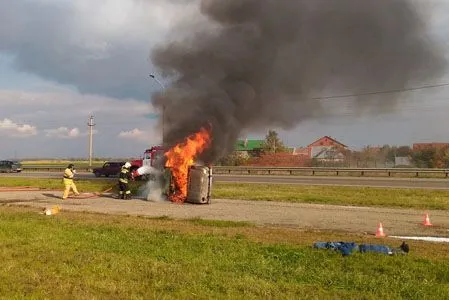 Учения по ликвидации ЧС на зимних автотрассах прошли на Кубани