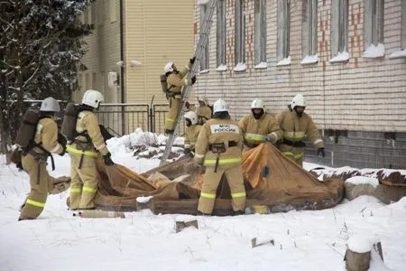 Последствия учебного взрыва показательно ликвидировали калужские спасатели