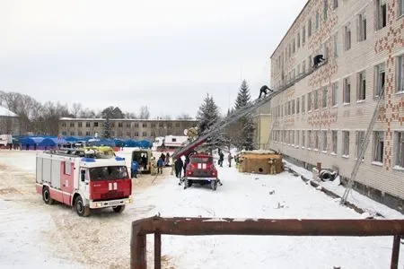 Последствия учебного взрыва показательно ликвидировали калужские спасатели