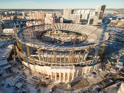 Вице-премьер Мутко посетил строящийся к ЧМ-2018 стадион "Екатеринбург-Арена"