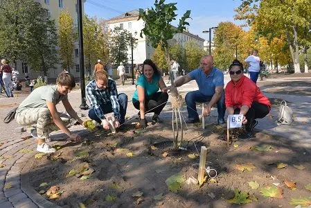 Пешеходная аллея на проспекте Ленина стала центральным местом проведения экологической акции "Наш лес. Посади свое дерево" в Электростали